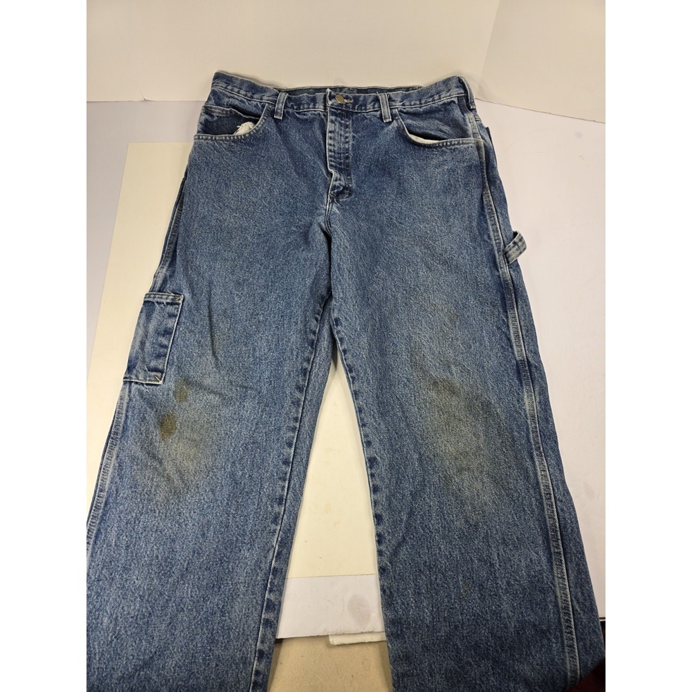 Bulwark FR‎ Carpenter Jeans Men Size 38x35 Blue Denim Relaxed Fit Fire Resistant